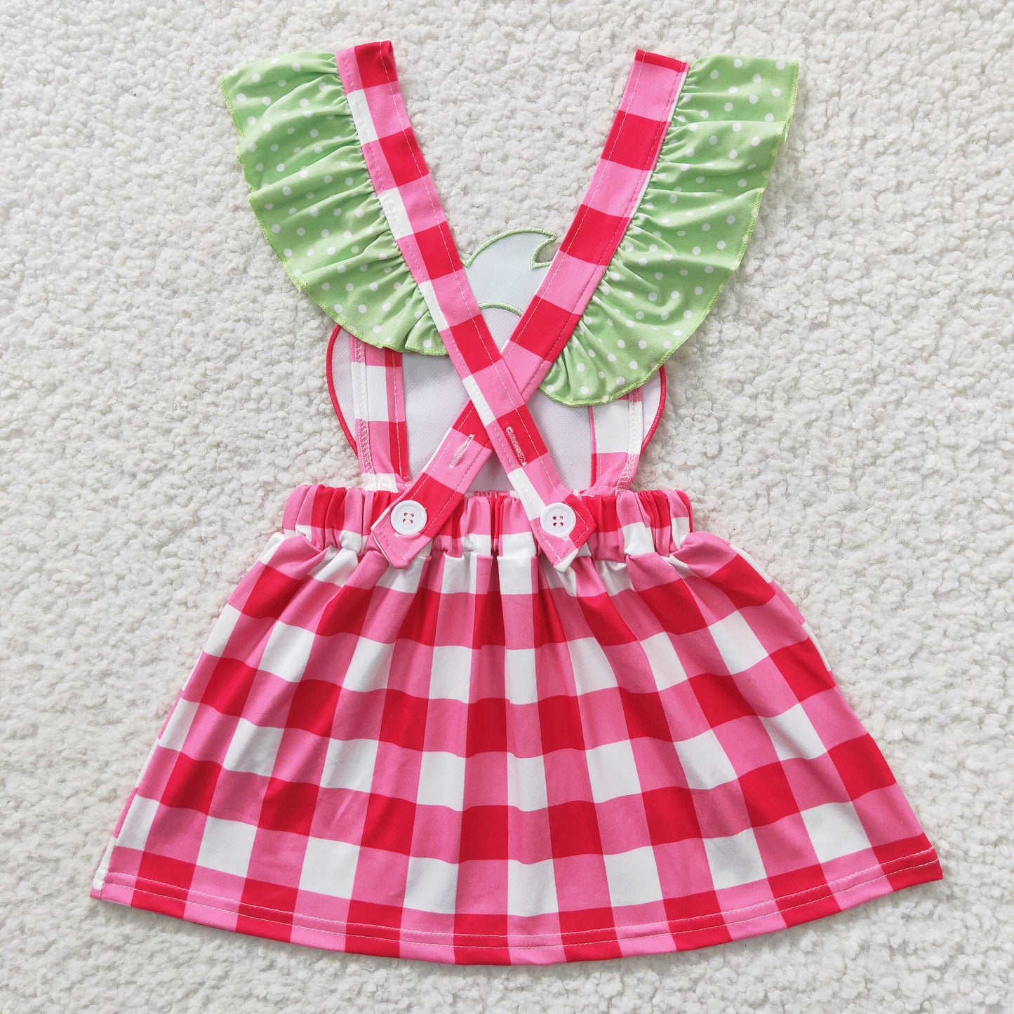 GSD0241 strawberry Embroidery short sleeve girl dress 20230417 RTS