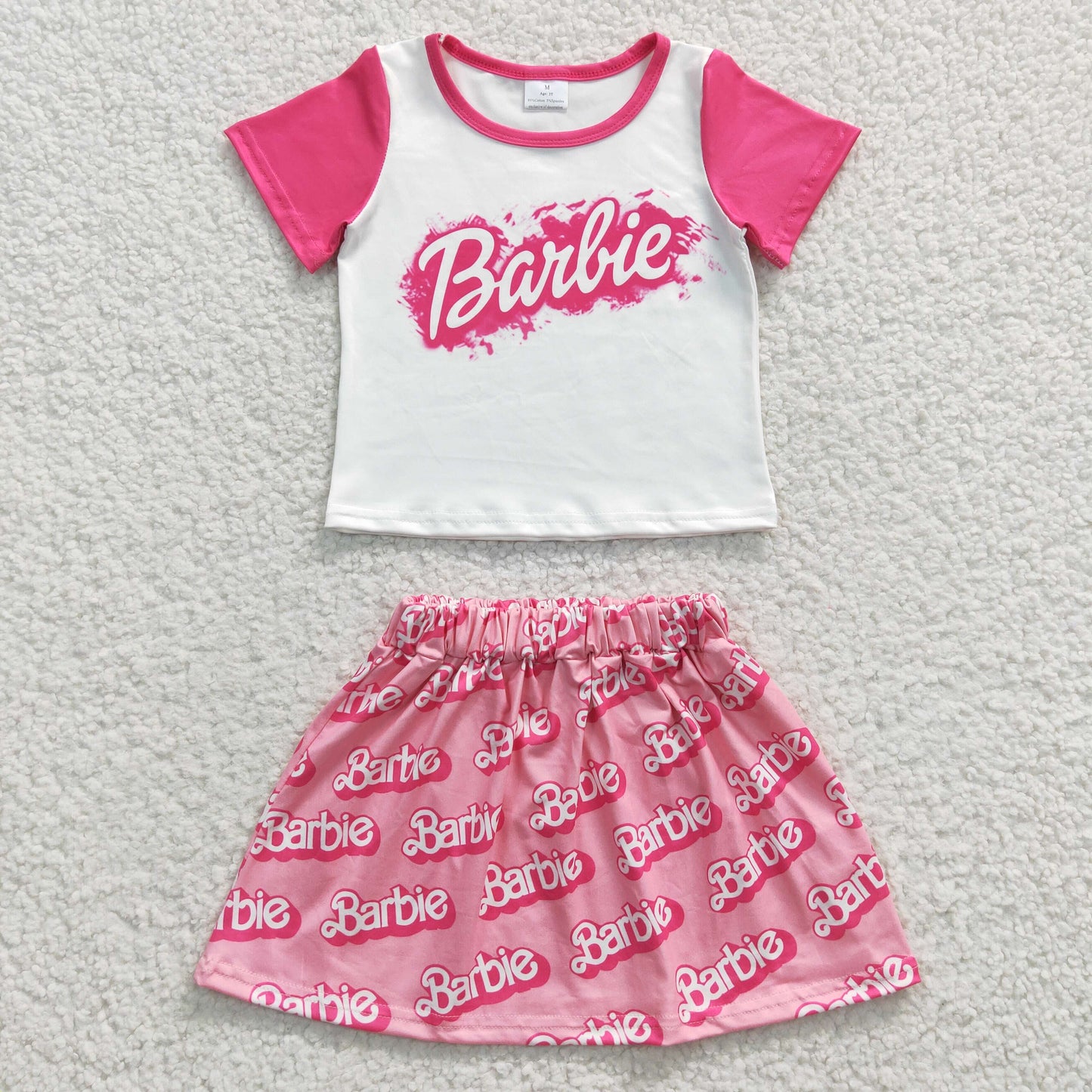 GSD0294 baby babe barbe short sleeve skirt girl summer outfit 20230412 RTS