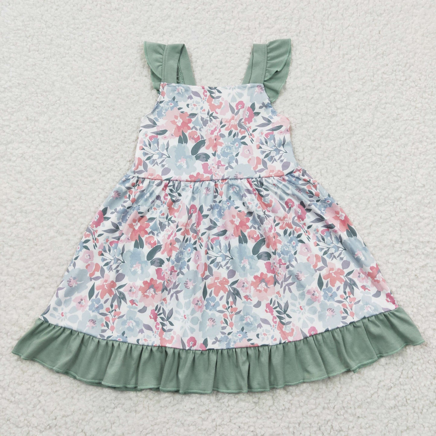 GSD0319 short sleeve sibling flower girl summer dress 20230404 RTS