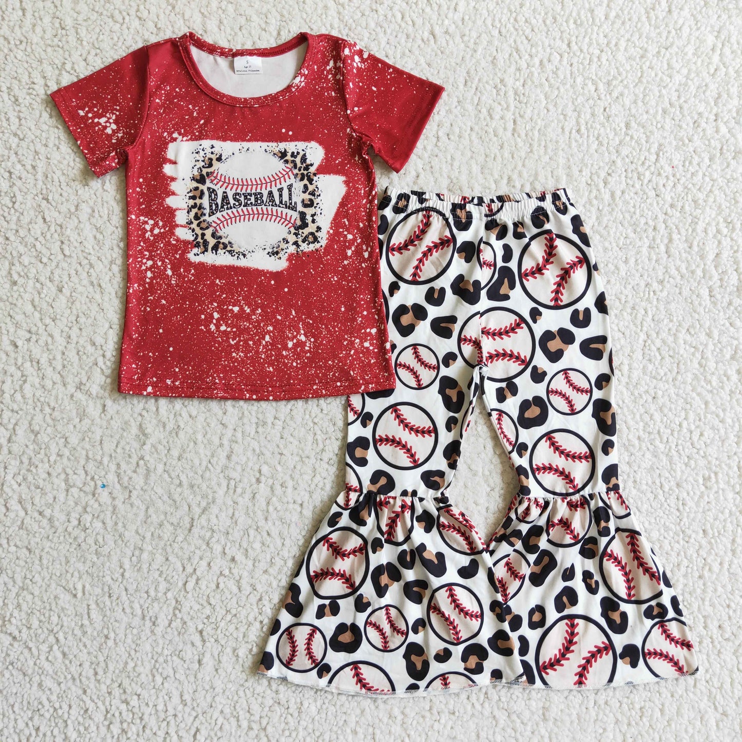 promotion RTS GSPO0217 short sleeve baseball leopard girl outfit 1108
