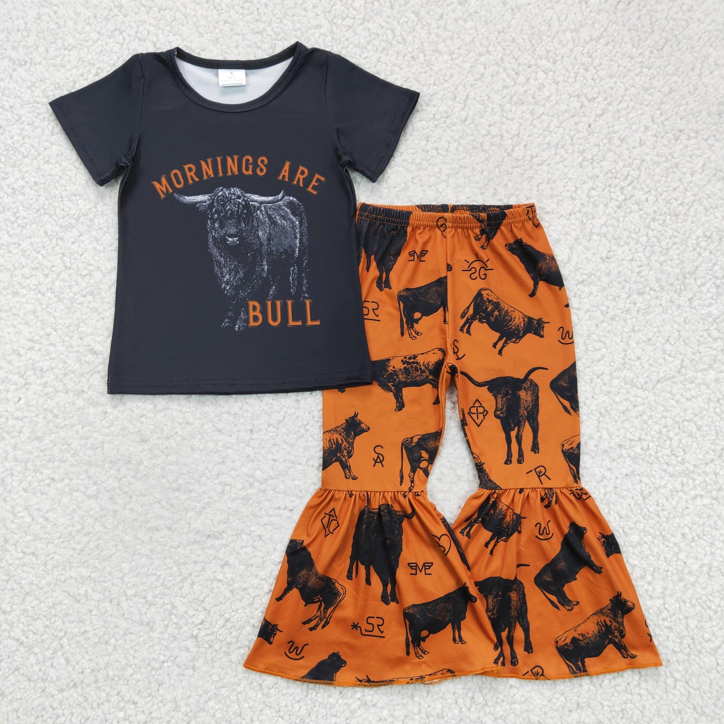 promotion RTS GSPO0286 short sleeve cow bull girl outfit 20230404