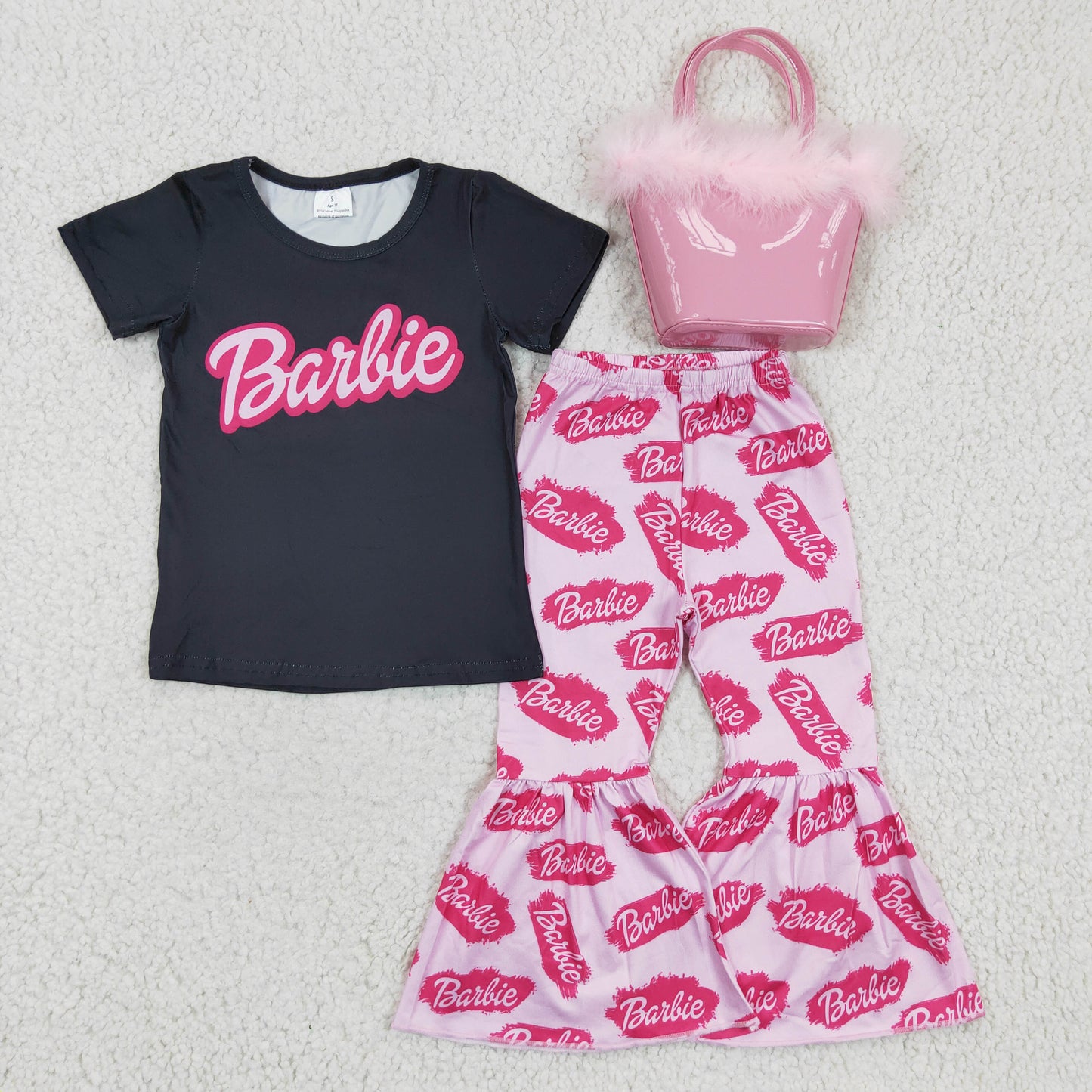 GSPO0361 hot pink Babe short sleeves girl outfit 1122 RTS