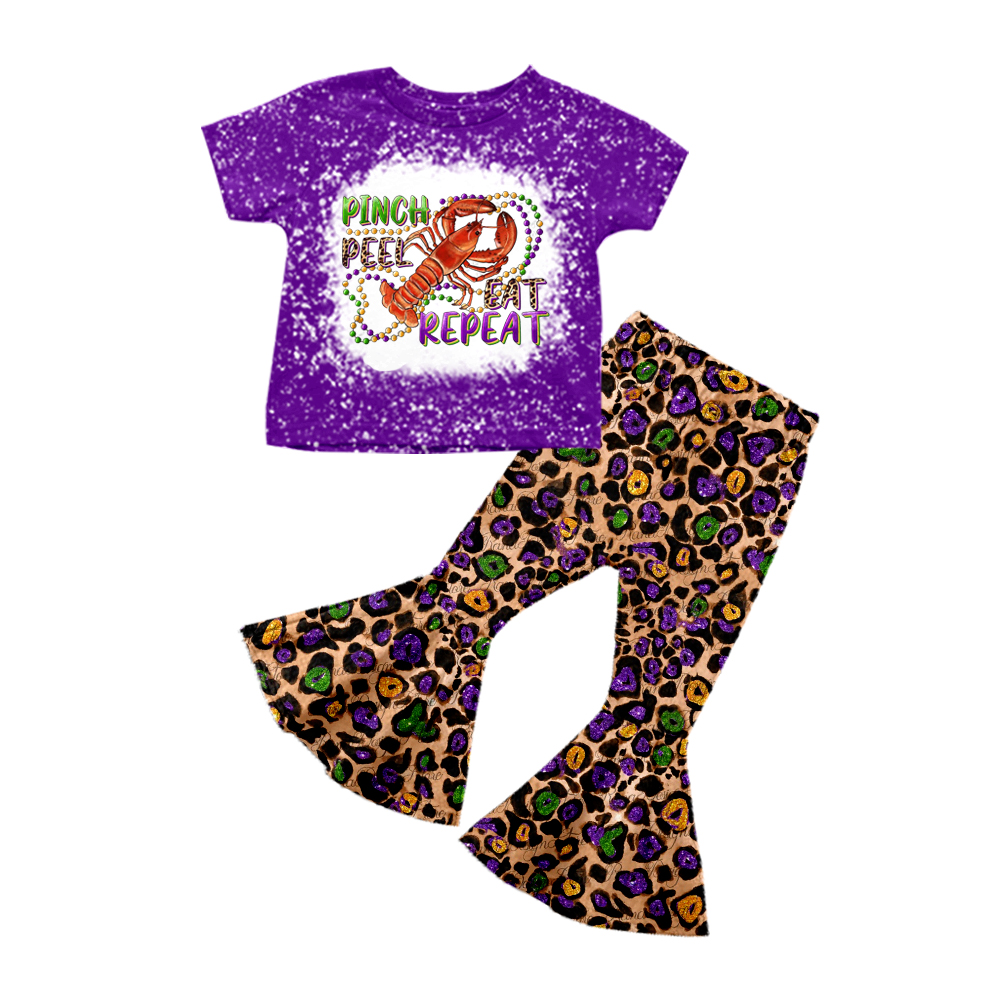 GSPO0386 preorder pinch peel cray repeat short sleeve girl outfit 1124