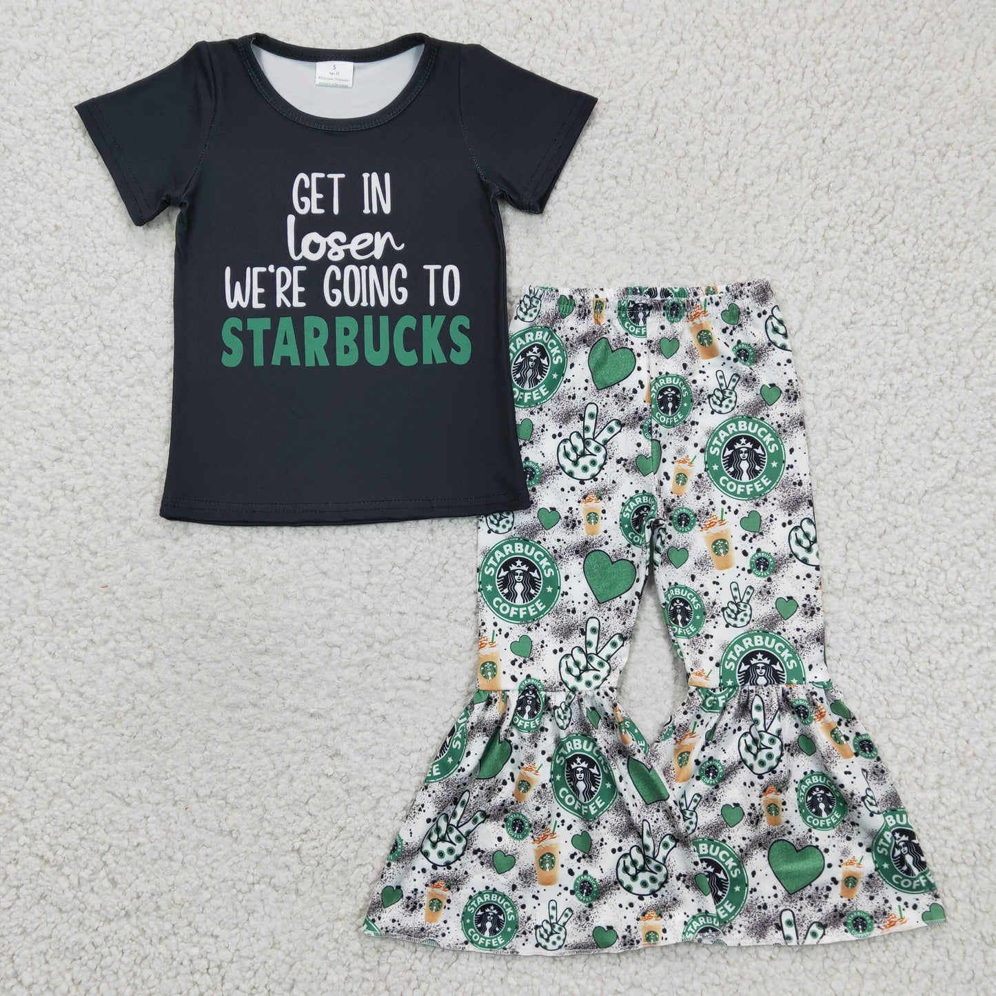GSPO0391 western coffee star Bucks short sleeve girl outfit RTS 20230224 RTS