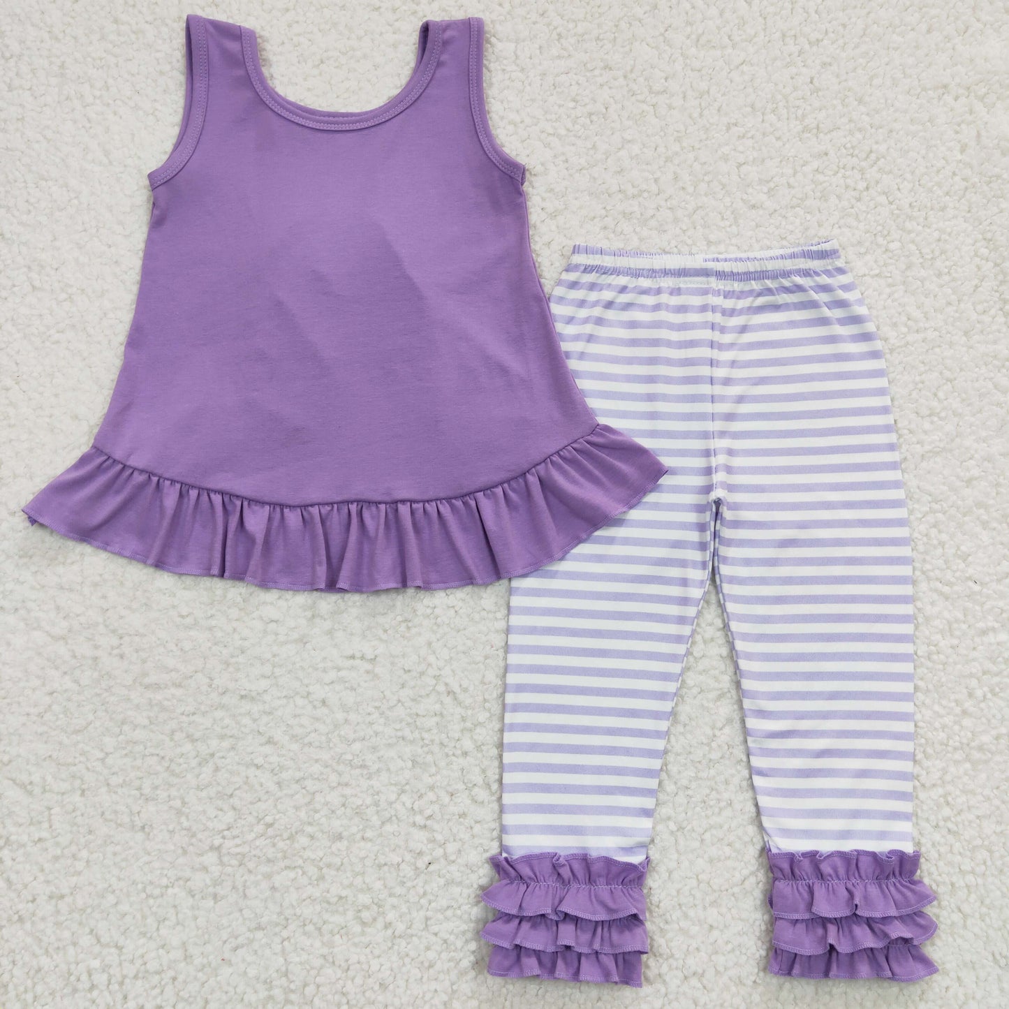 GSPO0506 Bow ruffles short sleeve girl outfit 20230304 RTS