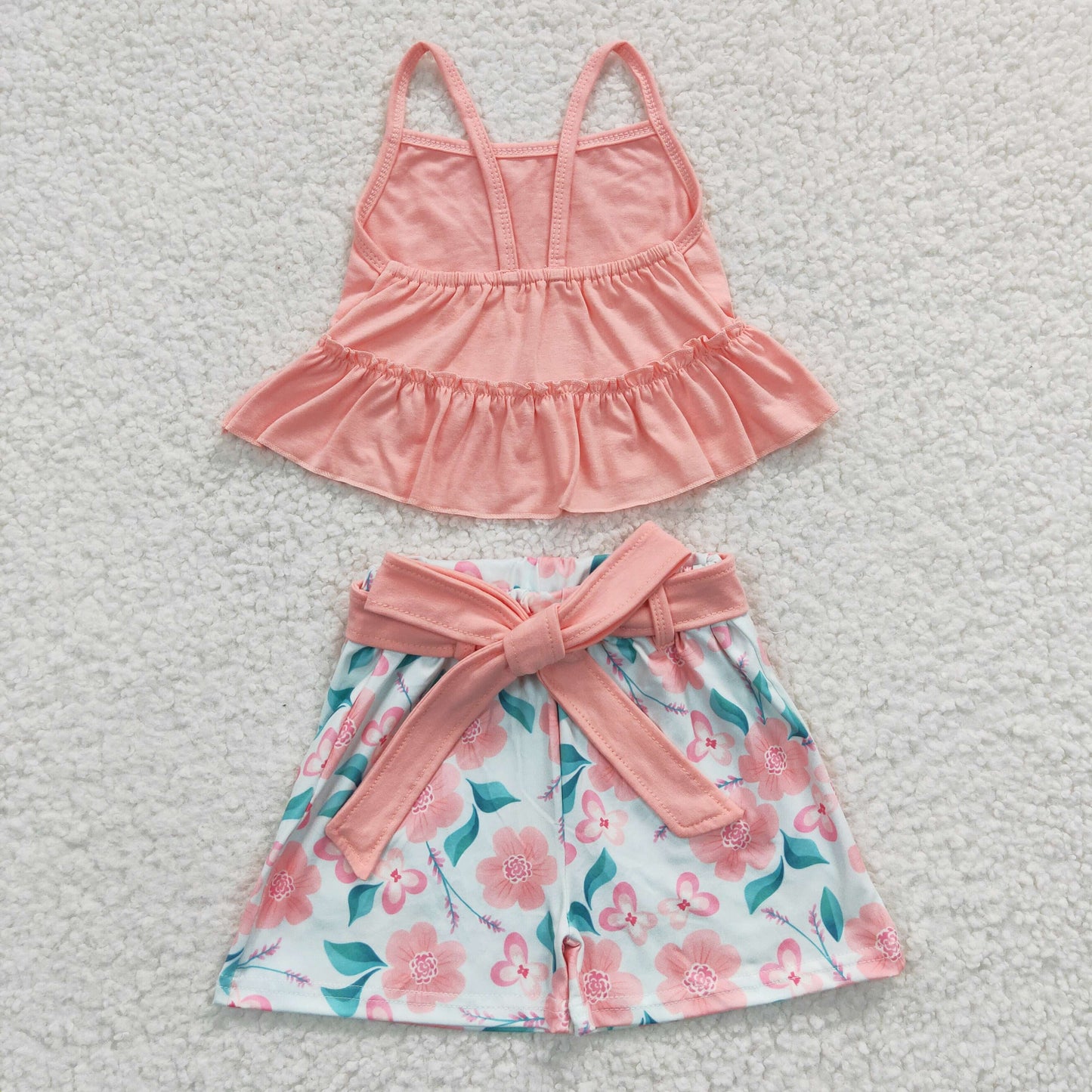 GSSO0196 RTS western spring flower short sleeve shorts boy summer outfit 20230311