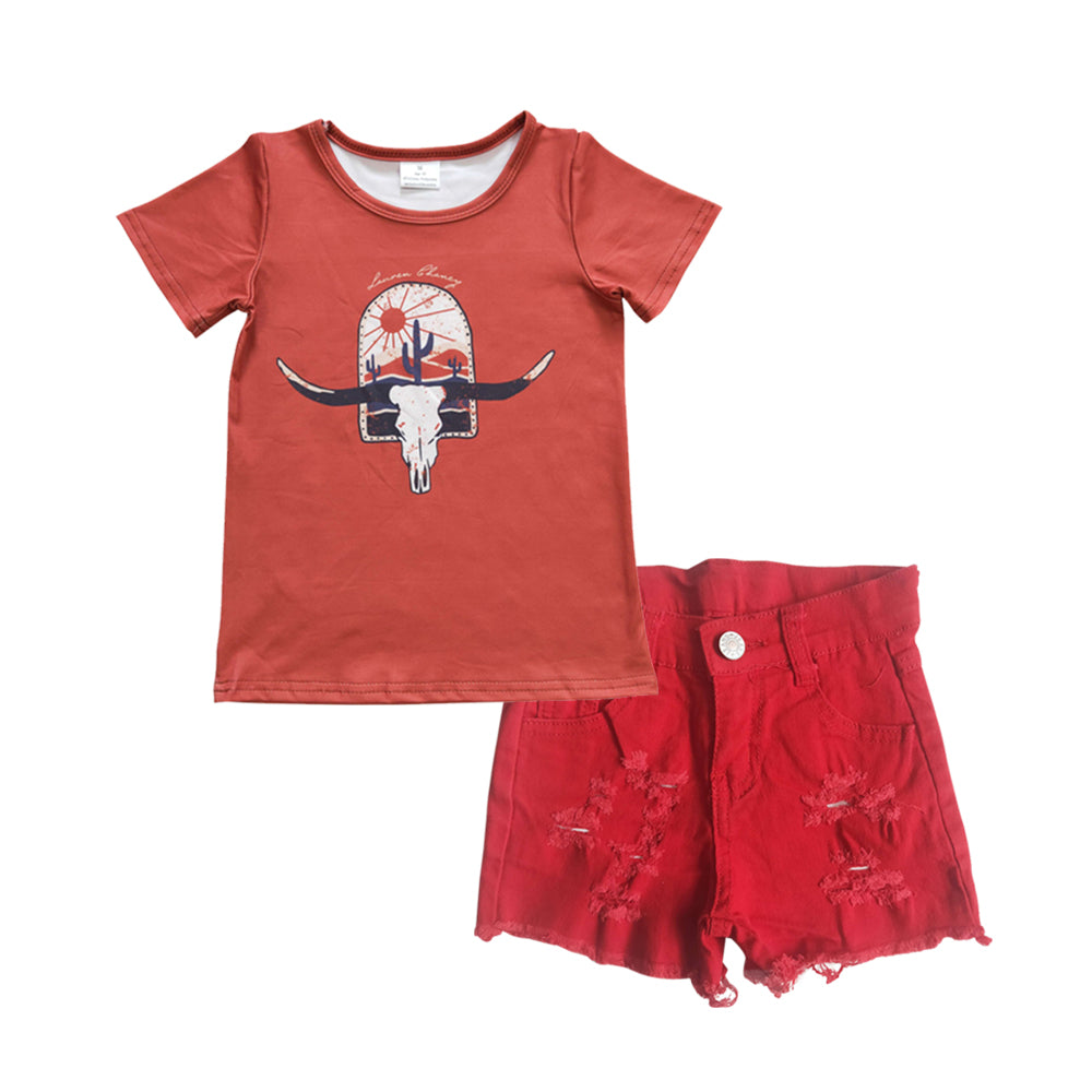 组合GSSO0291 western shorts jeans sequin denim girl summer outfit 20230324 RTS
