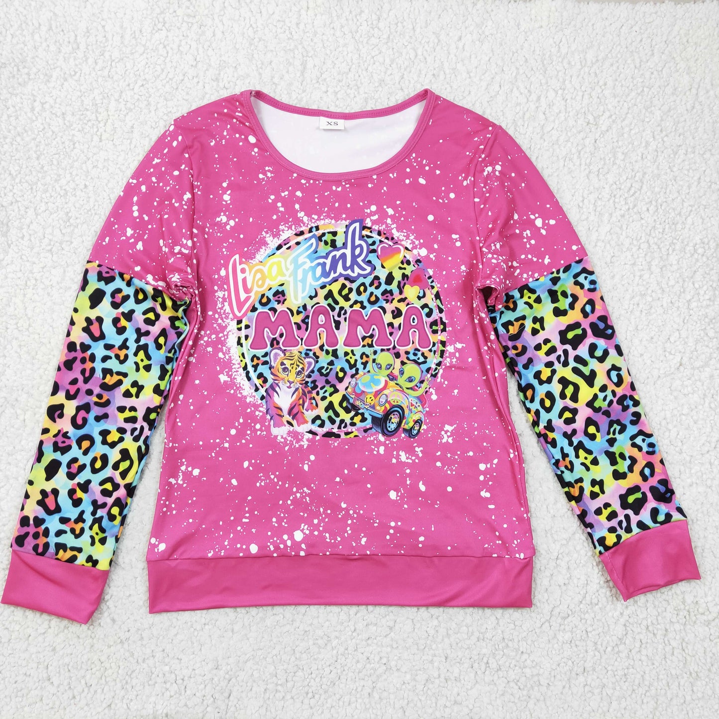 GT0092 adult mama & kids cartoon cat love valentina sweater adult top pullover 20230615 RTS