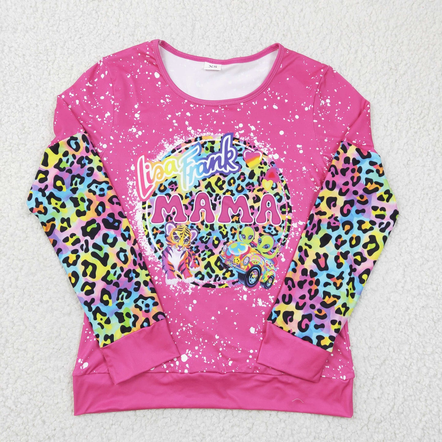 GT0092 adult mama & kids cartoon cat love valentina sweater adult top pullover 20230615 RTS