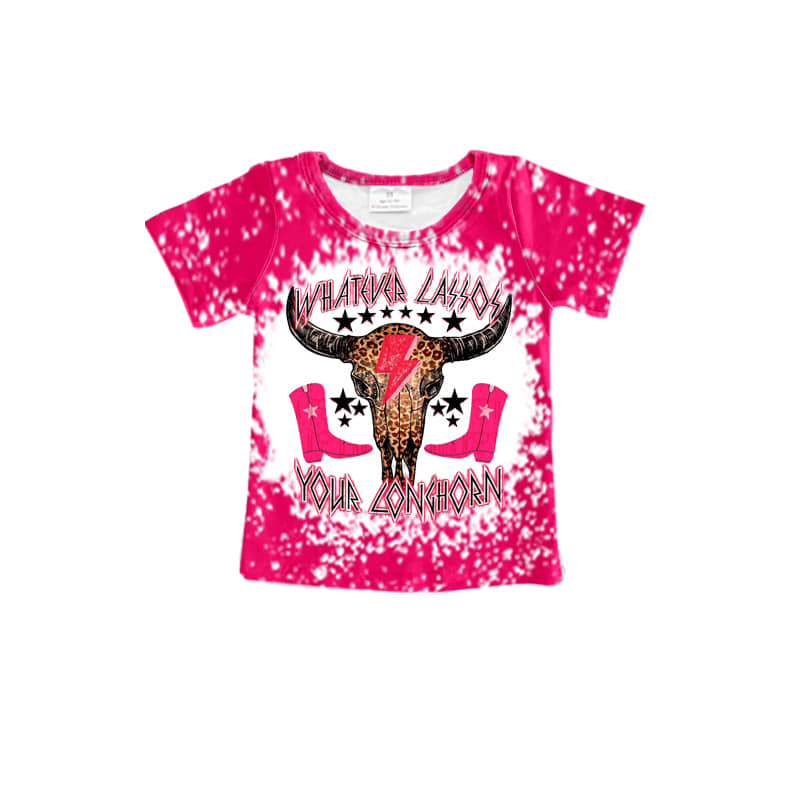 GT0180 cow western short sleeve girl tee t-shirt top 20230322 preorder