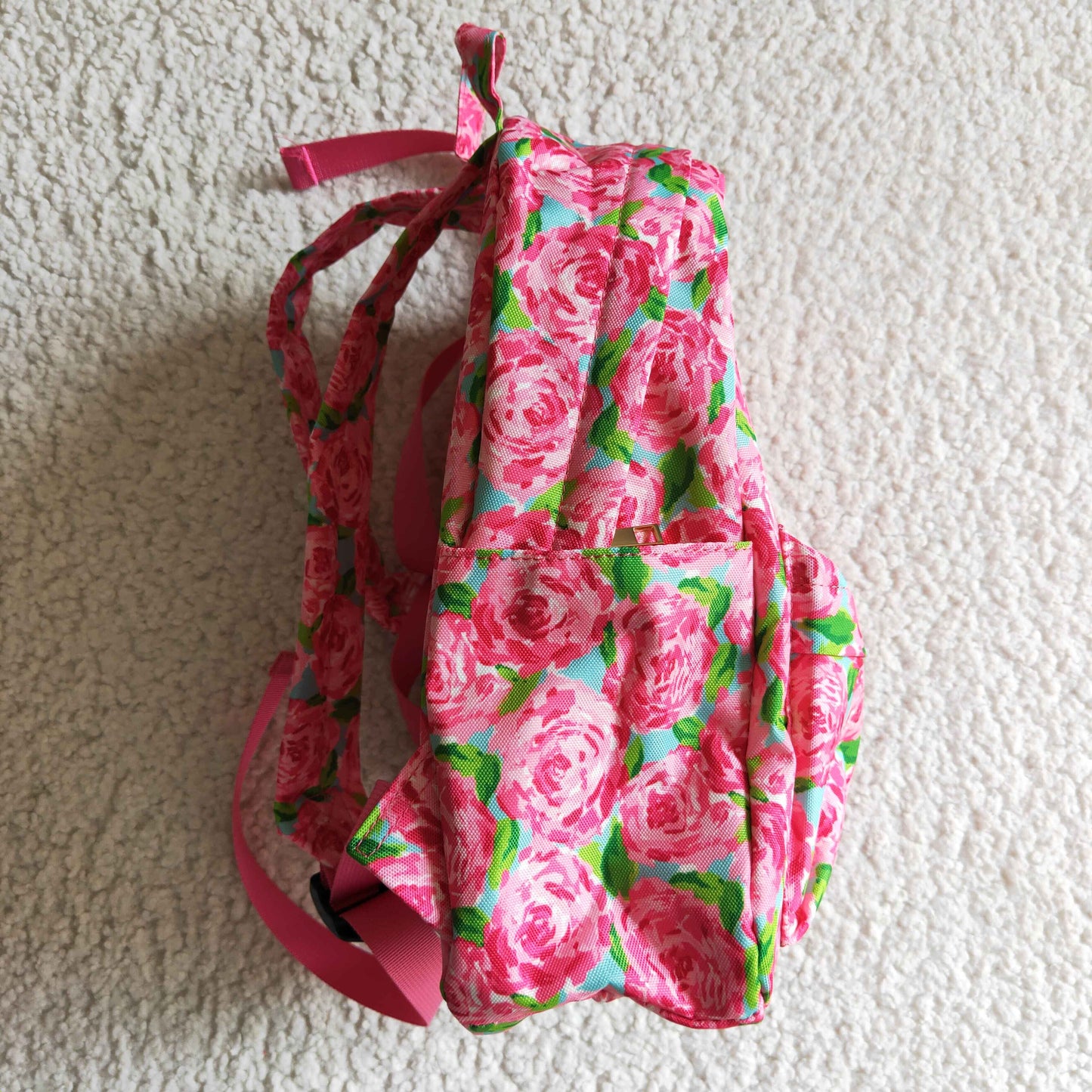 RTS 10*13.9*4inches pink ROSE floral bag 0924