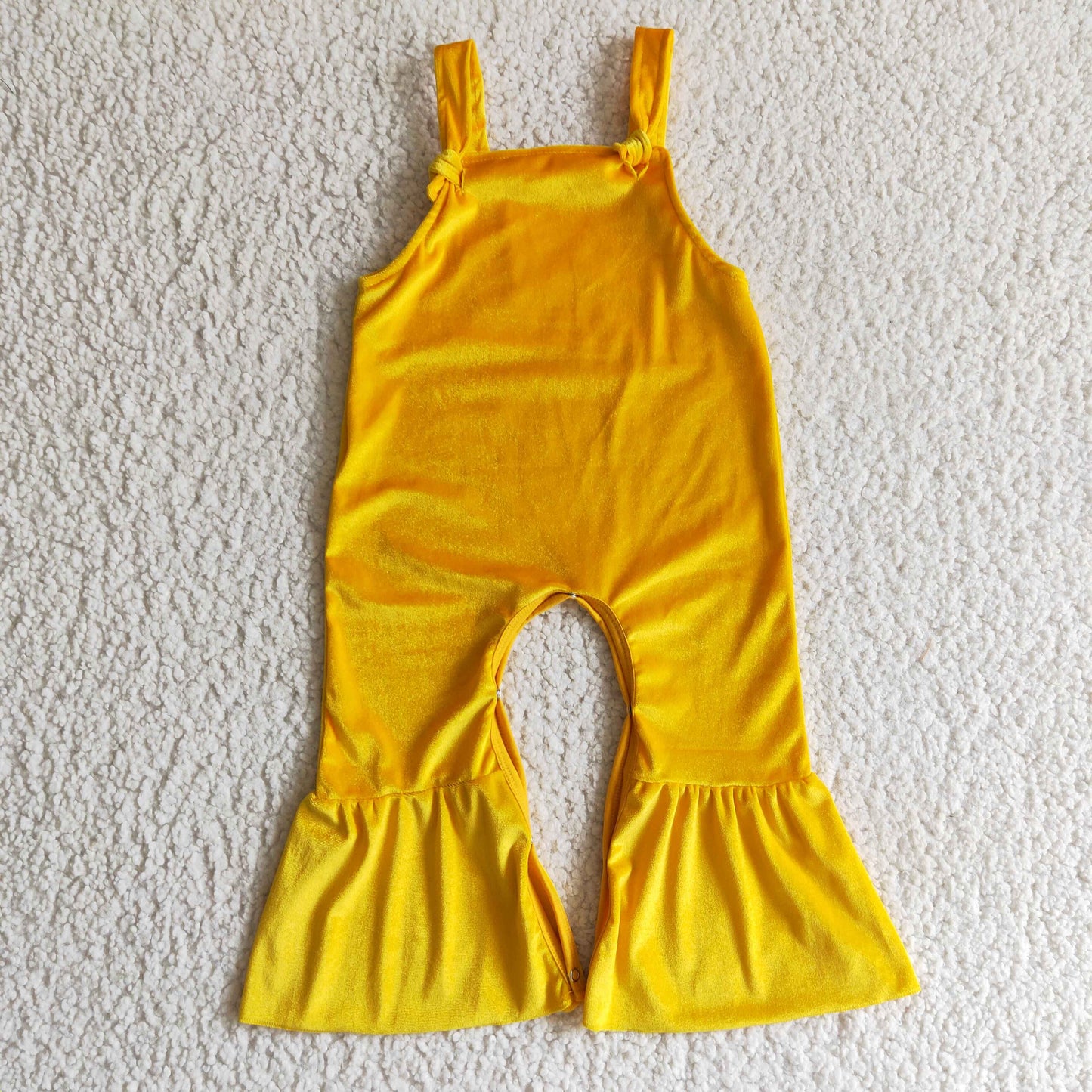 Yellow vest velvet sling shouder girl jumpsuit overall romper 0920 RTS