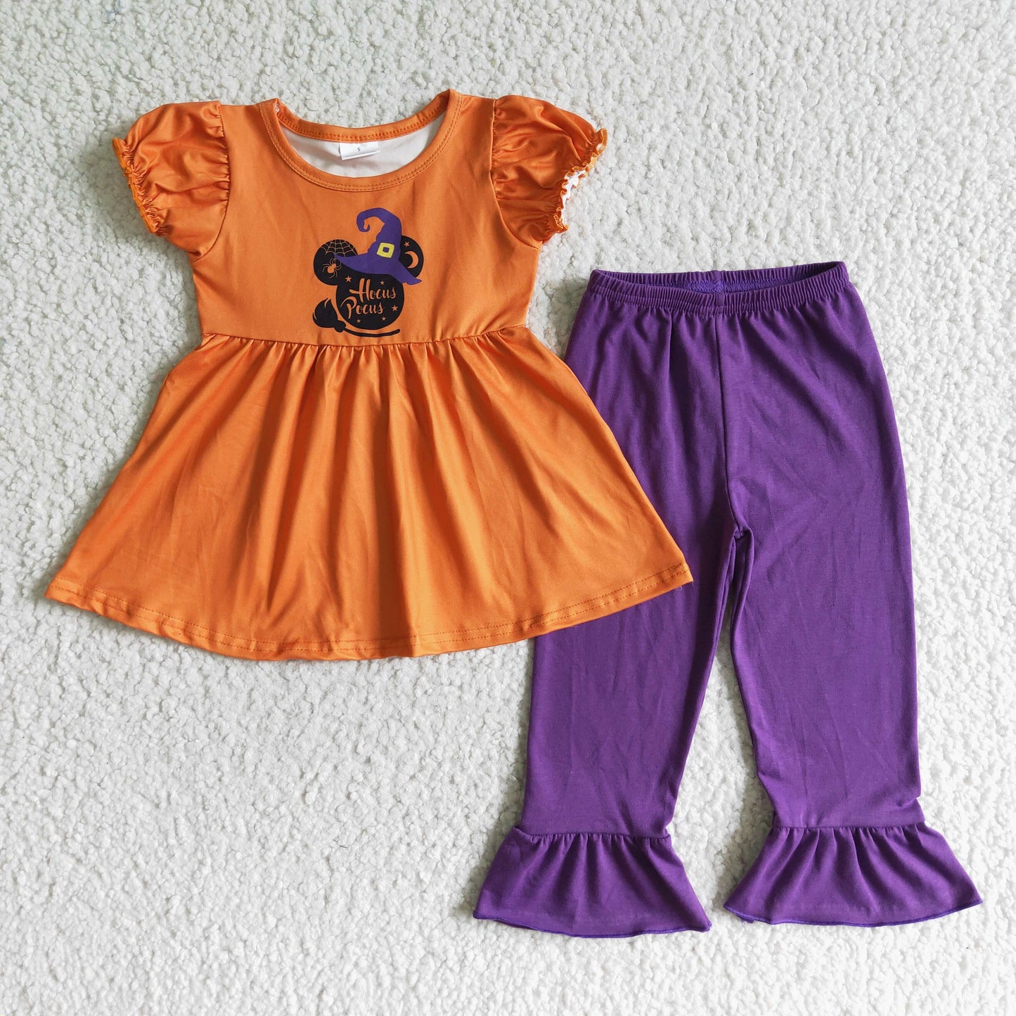promotion RTS GSPO0117 halloween hat mouse long sleeve orange purple cartoon character girl outfit 0625