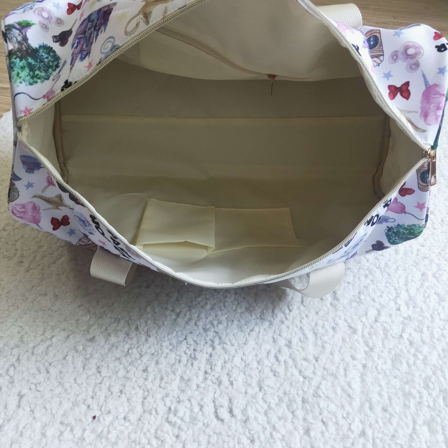 RTS 0709 18.5*11.2*7.9 inches hold-all bag purple mouse castle floral