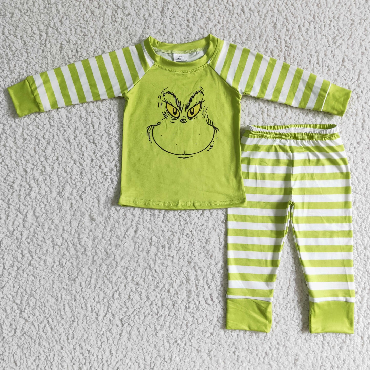 Green Cartoon long sleeve pajamas Outfits 0831 RTS