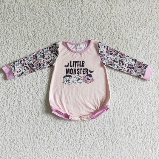 LR0101 pink halloween long sleeve girl BAT bubble romper 0905 RTS