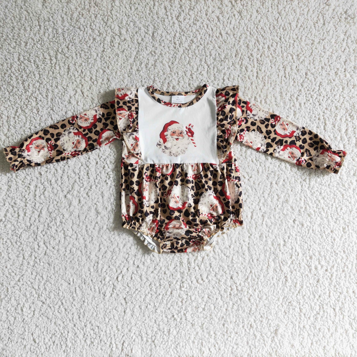 LR0202 christmas Santa girl bubble romper 1105 RTS