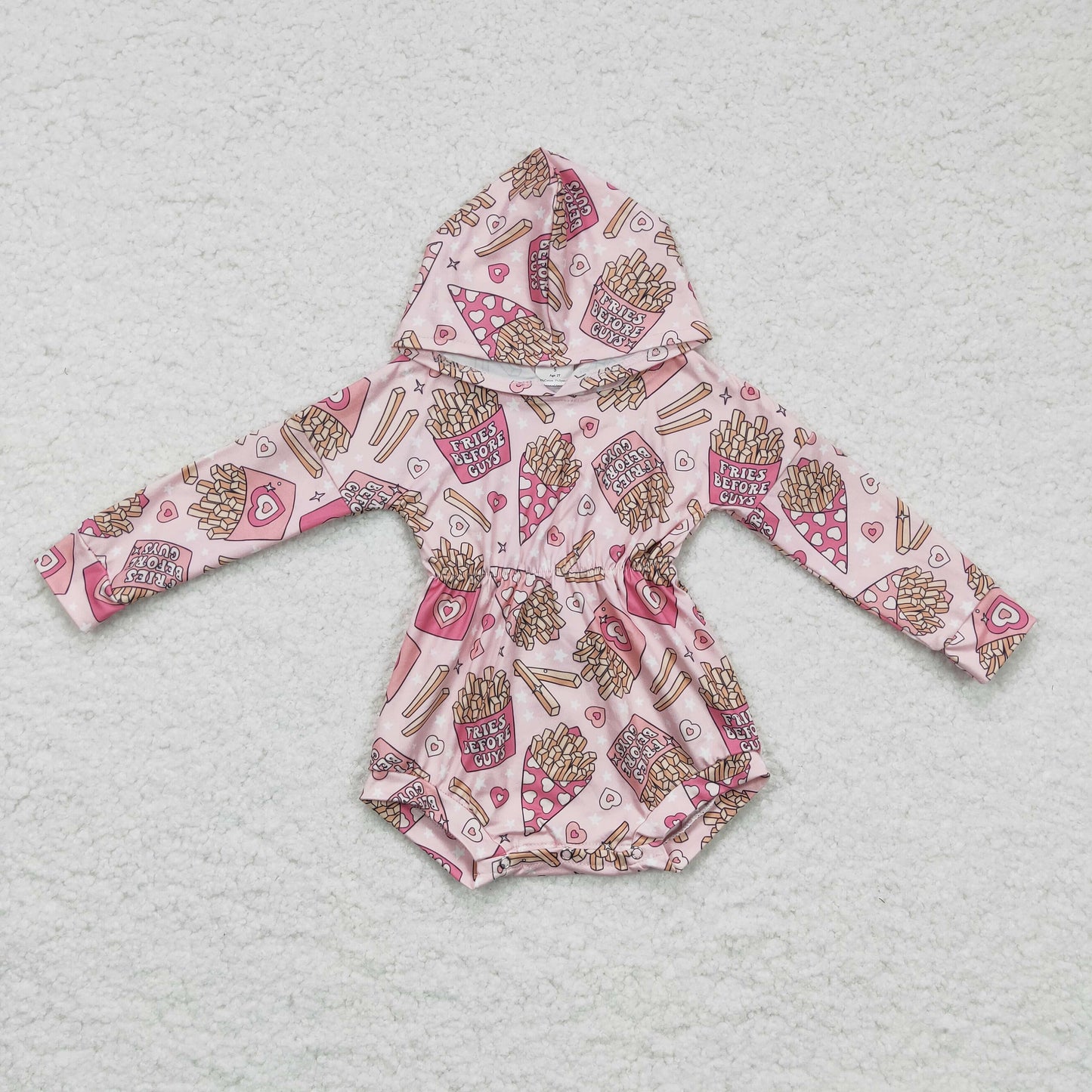 LR0244 fires chips hoodie long sleeve girl bubble romper RTS 1201