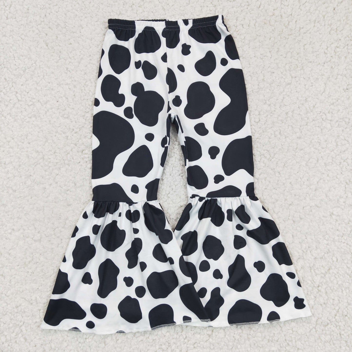 P0041 RTS cow ruffles long pants 1209