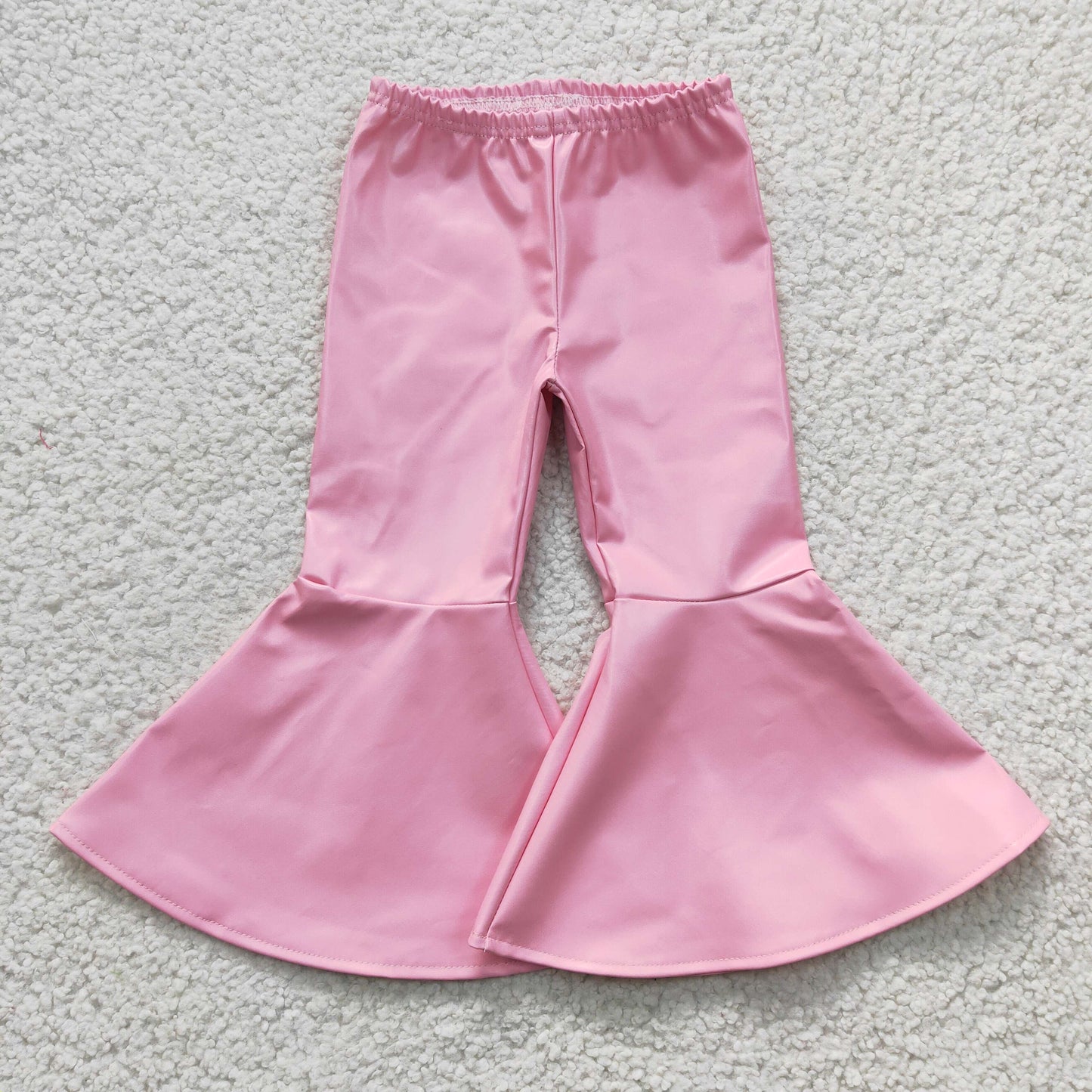 P0049 girls leather Pink bell pants 20230104 RTS