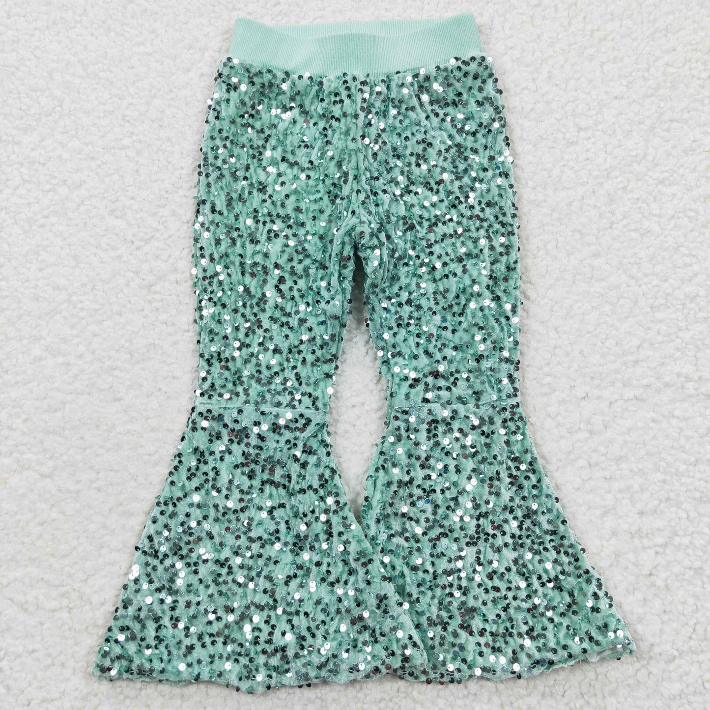 P0109 kids sequin long bell pants RTS Free shipping order $100+