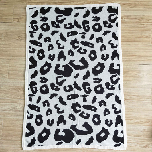 BL0023 Cow white black baby cotton blanket 0718 RTS