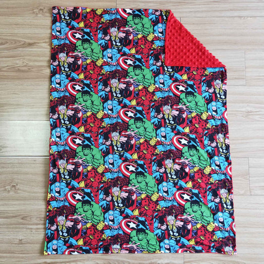 red universe cartoon short sleeve long baby blanket 0924 RTS