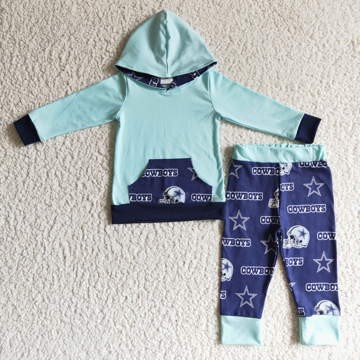BLP0095 cow boy long sleeve Jogger boy hoodie outfit 0928 RTS