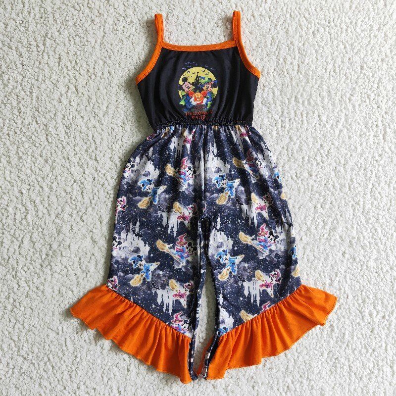 RTS sleeveless halloween cartoon moonMOUSE girl romper JUMPSUIT OVERALL 1025
