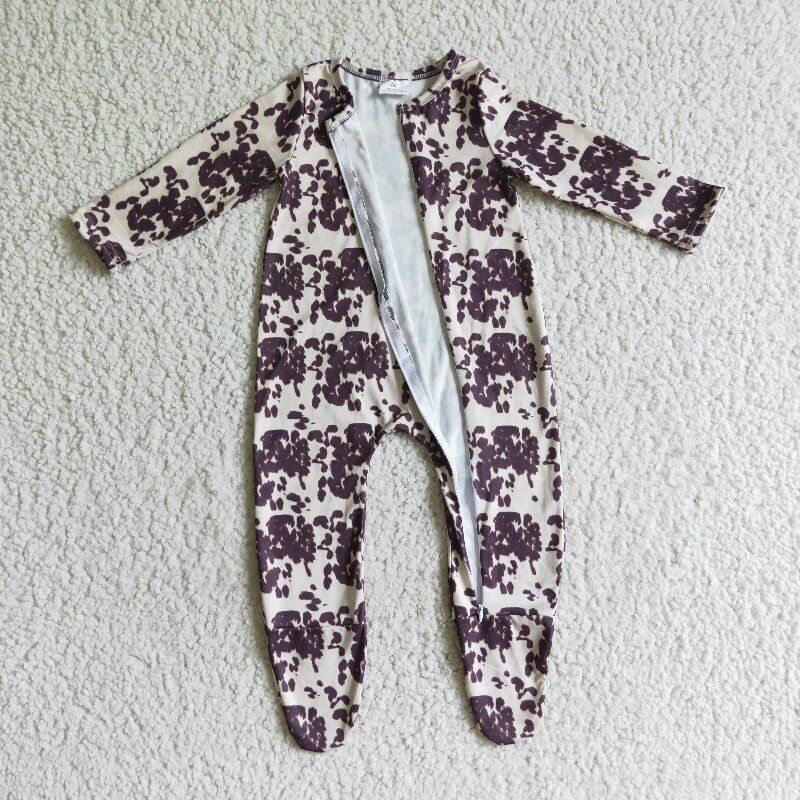 PROMOTION PRICE LR0068 flower long sleeve zipper baby boy girl sleep romper 1025