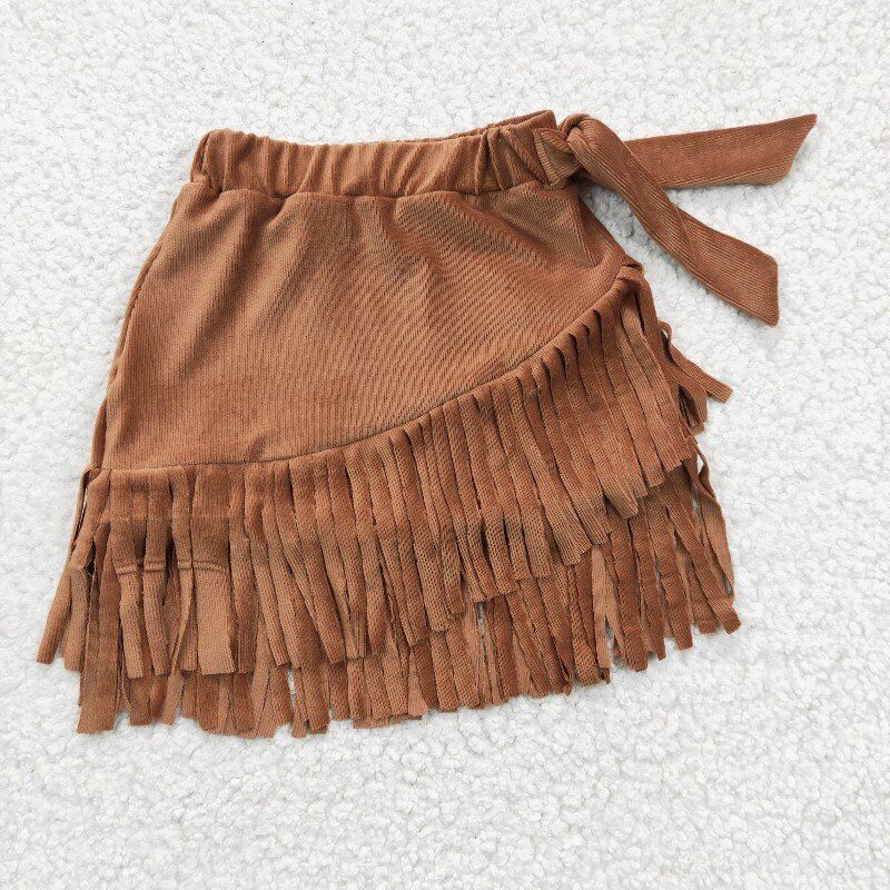 GLK0003 western brown girl skirt fringe tassel 1224 RTS