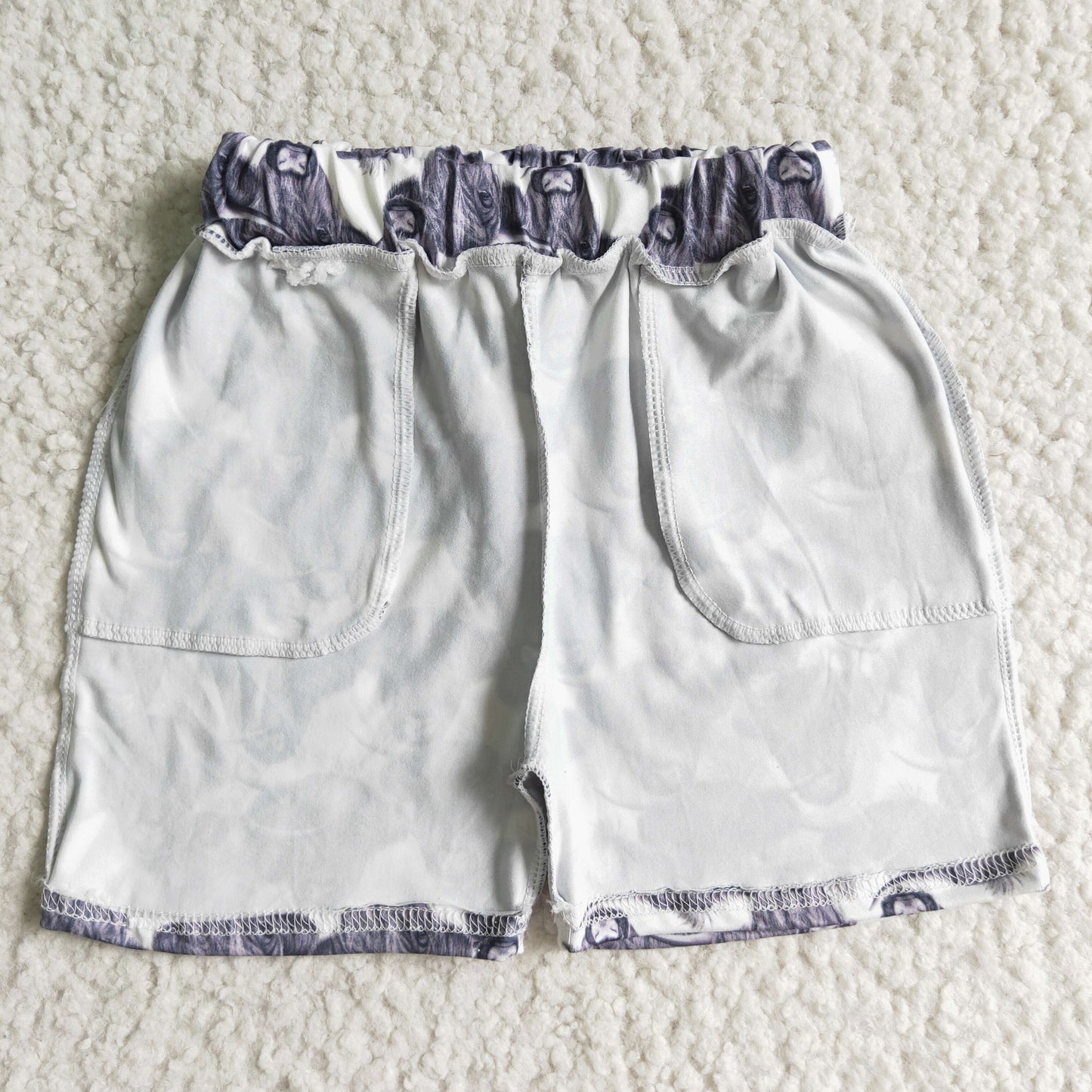 RTS cow print gray boy shorts 0607
