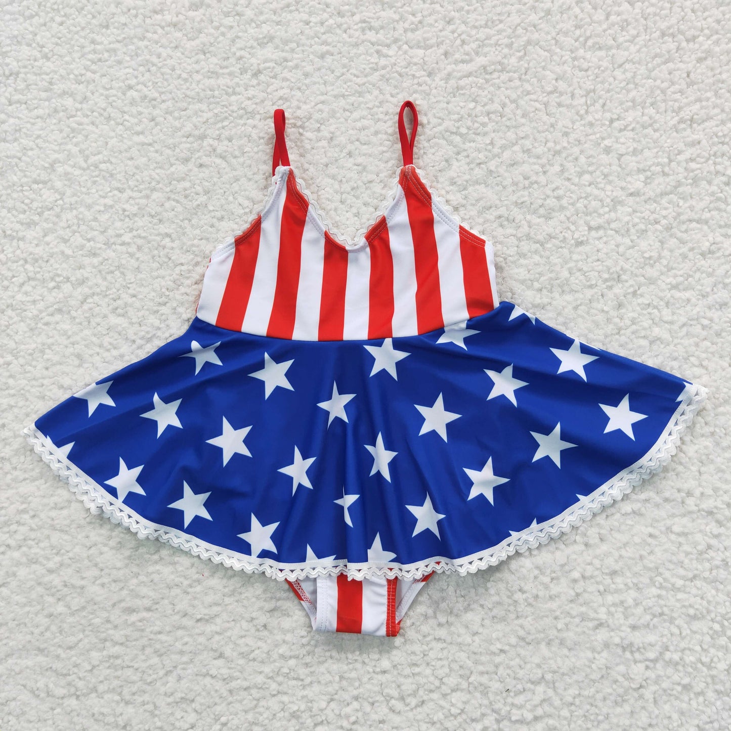 S0091 Sunshine Swing USA July 4th swim swimware swimsuit 20230418 RTS