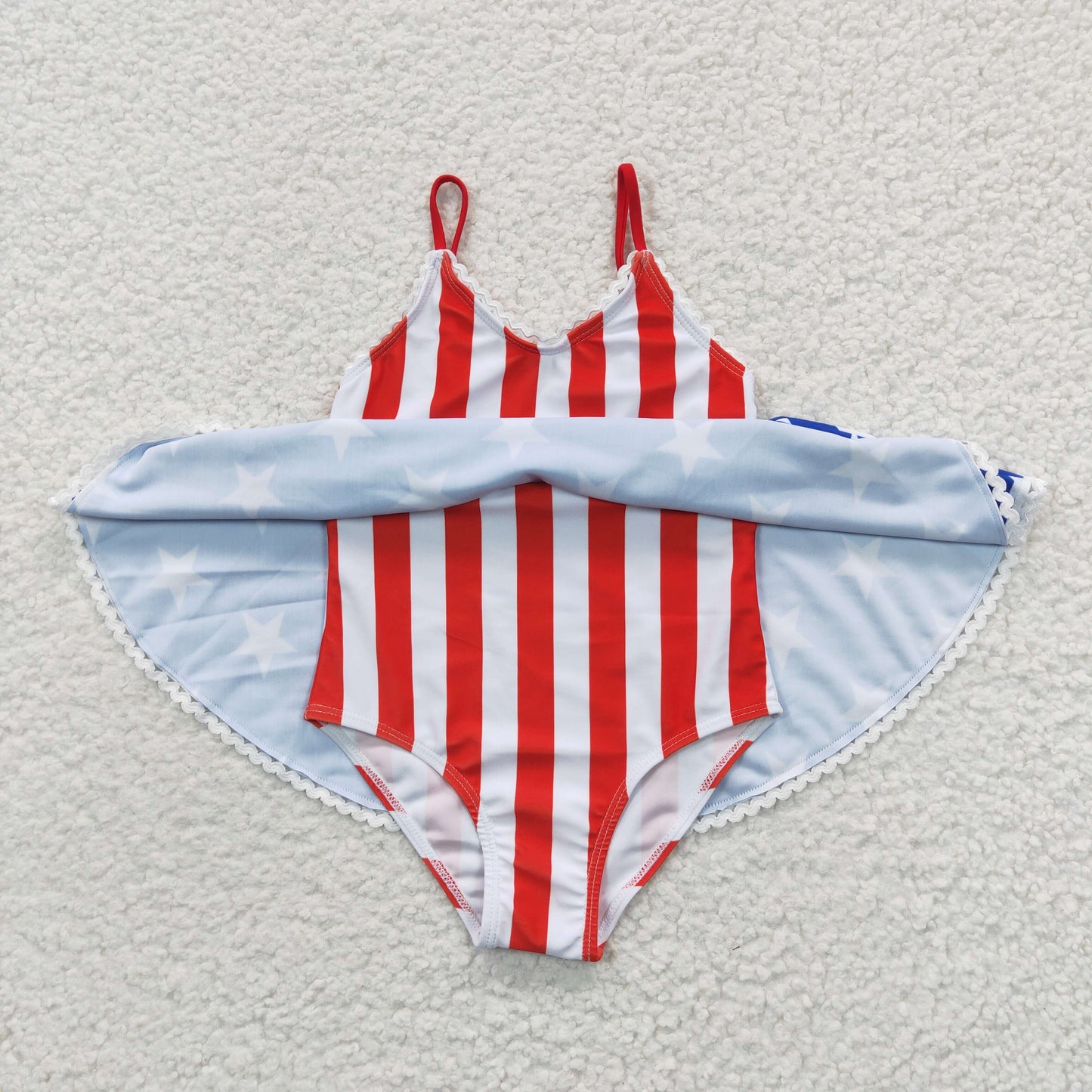 S0091 Sunshine Swing USA July 4th swim swimware swimsuit 20230418 RTS