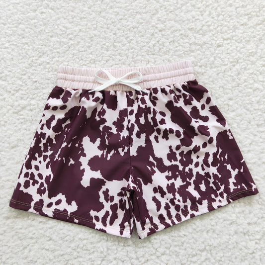 S0130 Western leopard print boy swimming trunks shorts 20230410