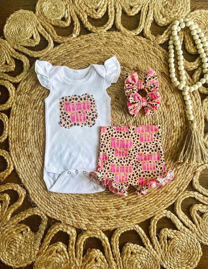 preorder 组合GBO0111 short sleeve romper shorts mama girl summer girl outfit
