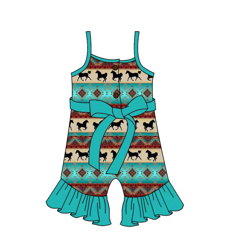 SR0122 western short sleeve jumpsuit girl overall 1101 preorder