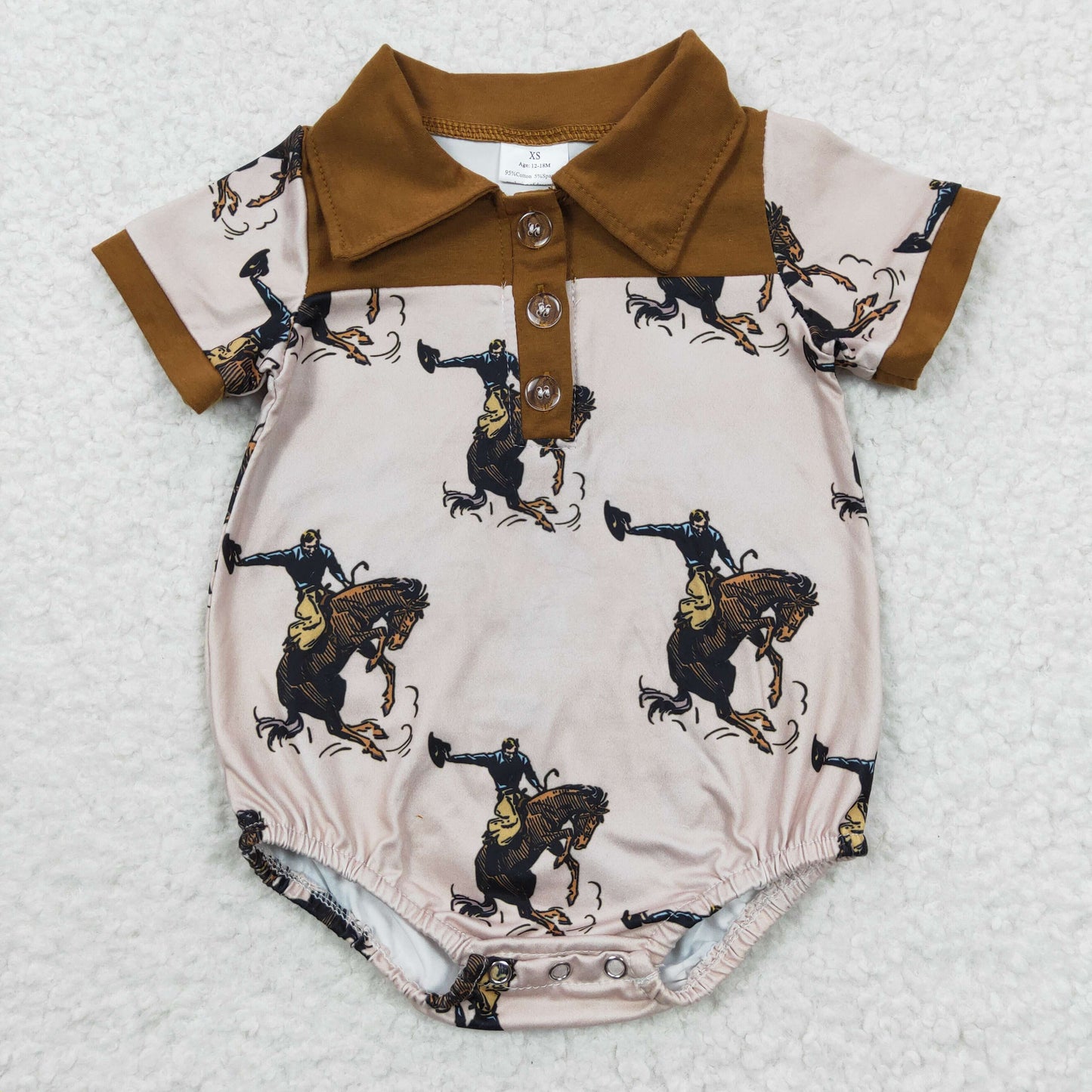 SR0222 western horse short sleeve boy romper 20230406 RTS