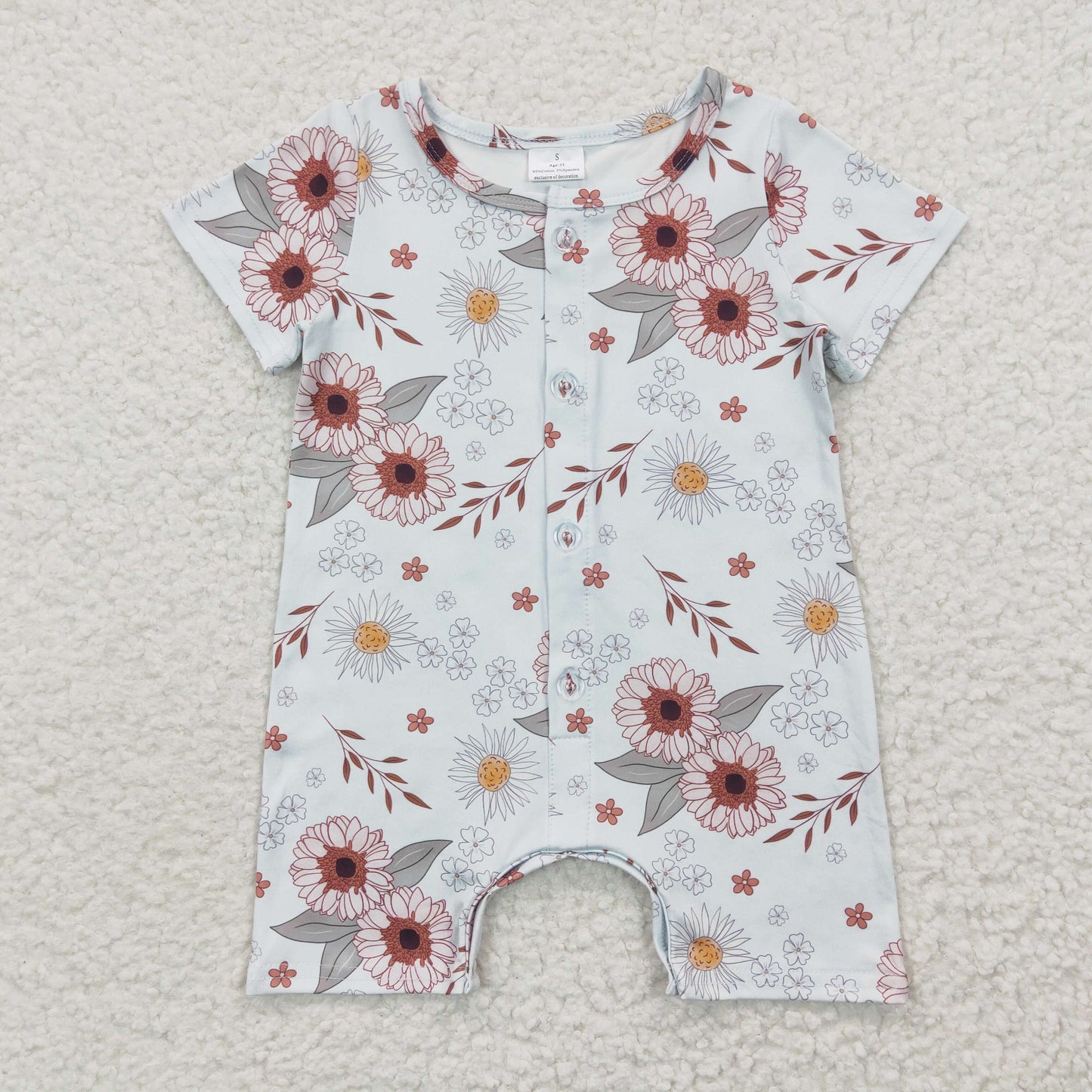 SR0247 western flower short sleeve kids boy girl Baby romper 20230324 RTS