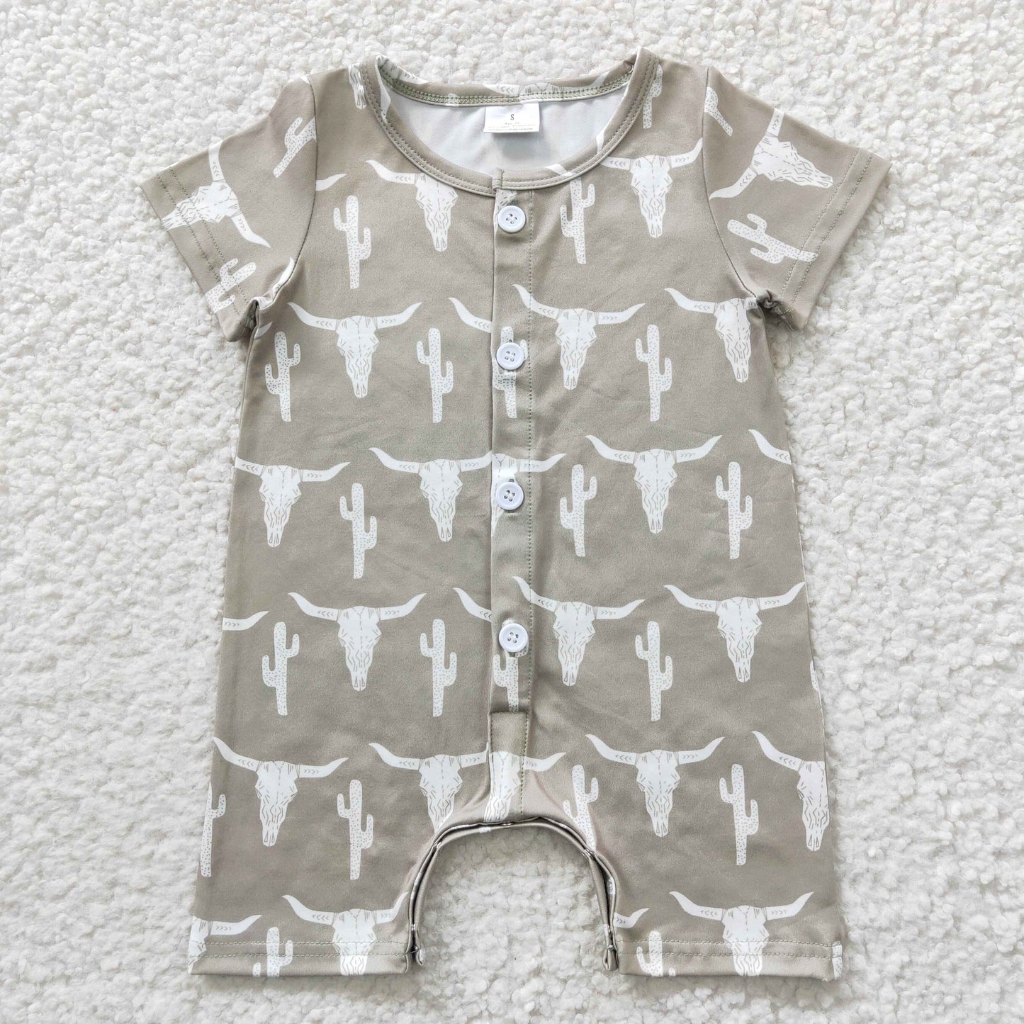 SR0258 western cow short sleeve kids boy girl Baby romper 20230410 RTS