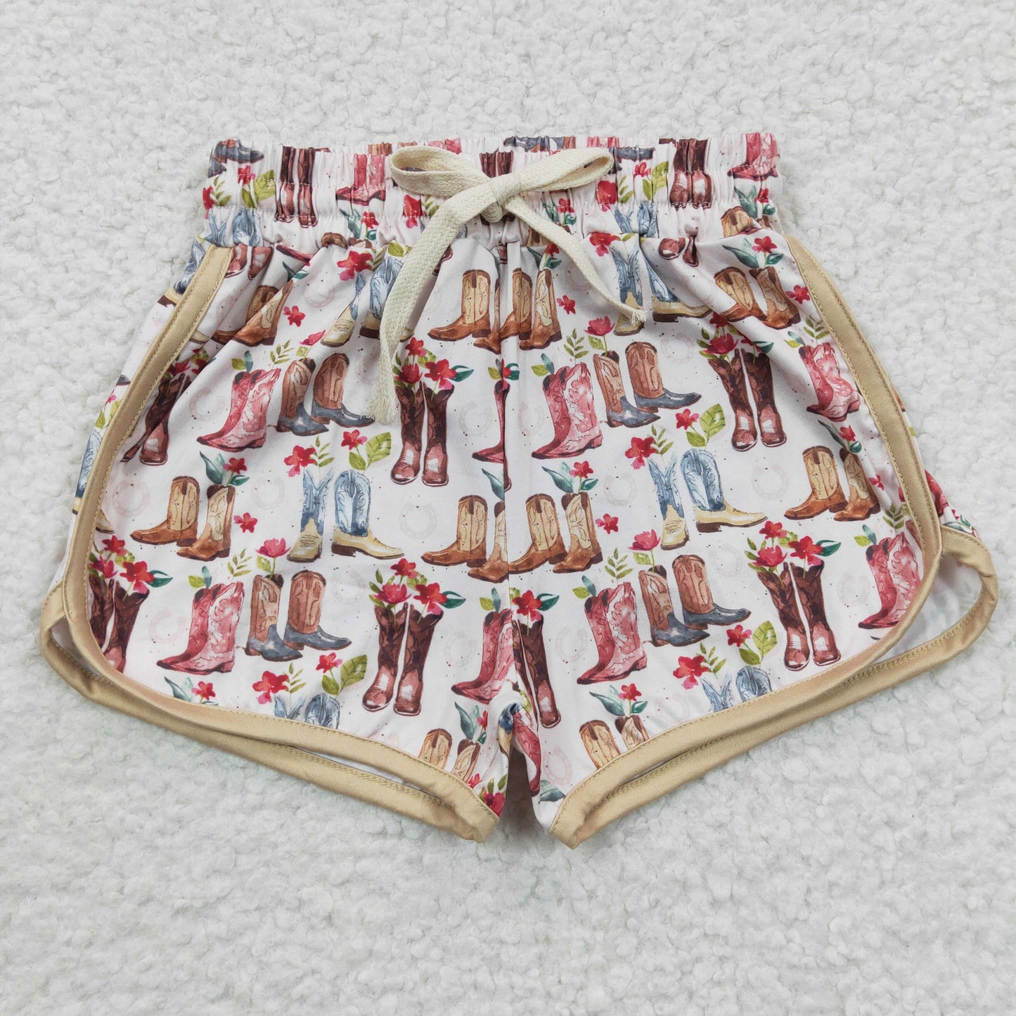 SS0085 Western print sports shorts 20230413 RTS