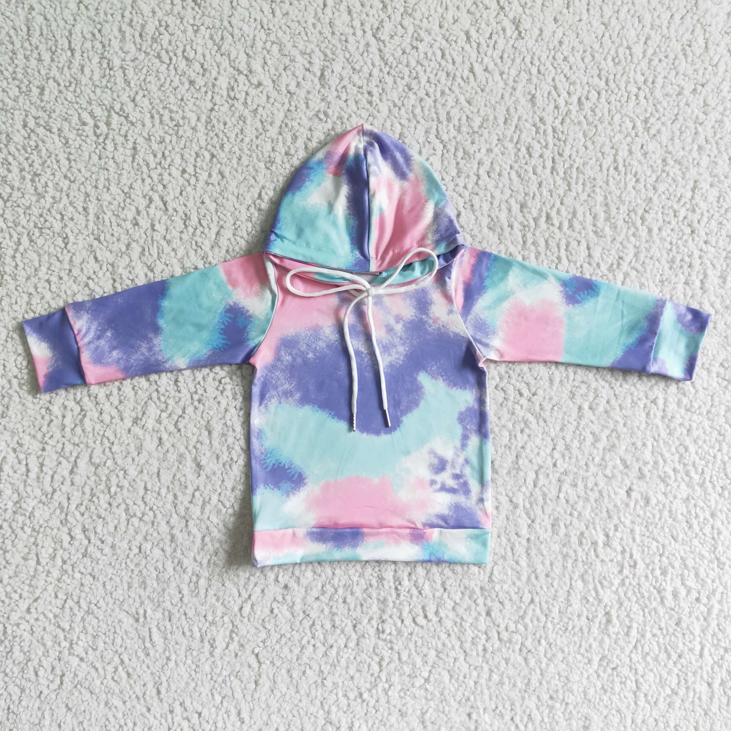 Blue sky string green colorful girl boy hoodies top clothes 0619 RTS