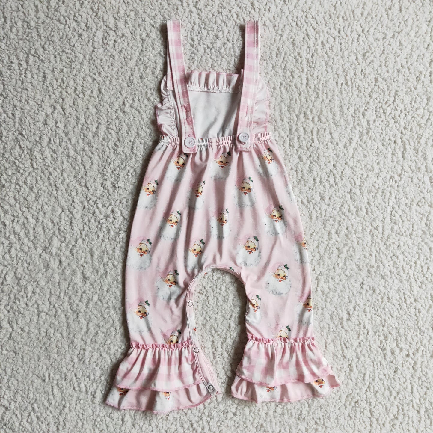 SR0101 Christmas Santa pink short sleeve girl overall jumpsuit 20230723 RTS