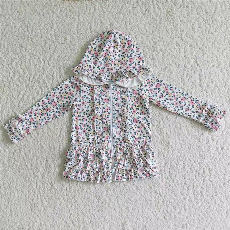6 B1-16 Ruffle print zipper design hoodie coat RTS