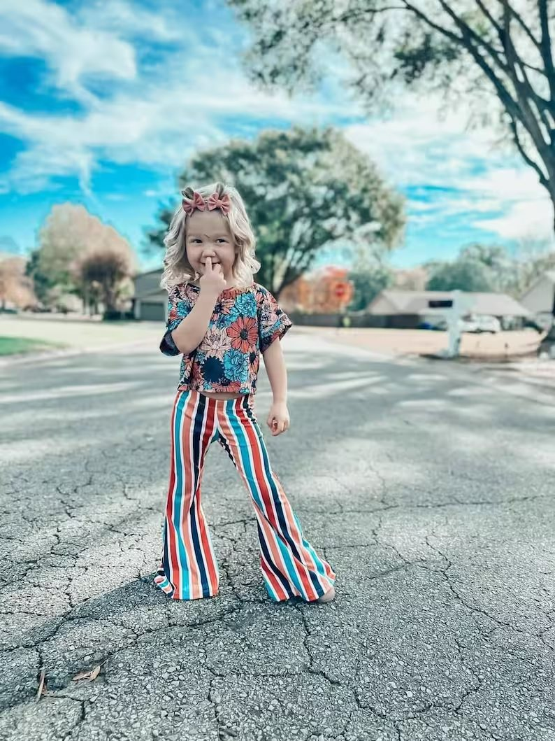 GSPO0578 flower short sleeve girl outfit preorder 20230417