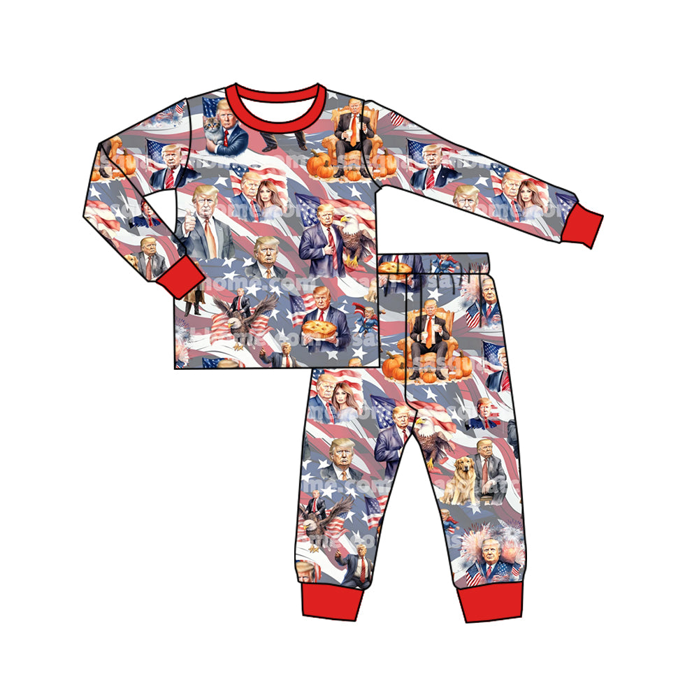 Trump custom MOQ3 kids pajamas outfit