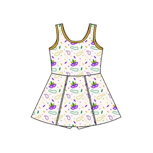 CUSTOM MOQ8  YOGA Mardi Gras girl  dress 202509