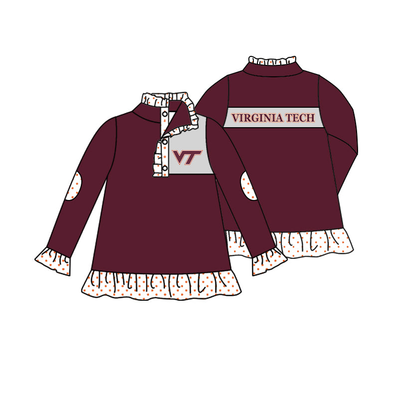 VT CUSTOM football team girl clothes MOQ:3