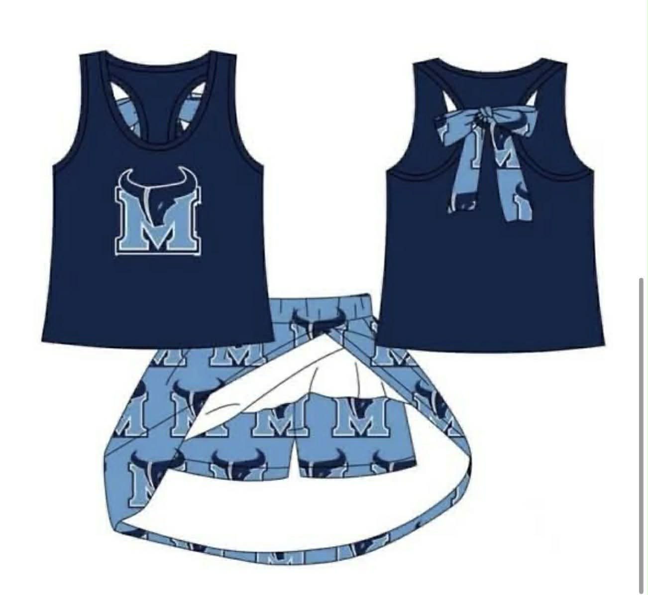 CUSTOM M BLUE MOQ8 Yoga girl outfit Skirt 202602