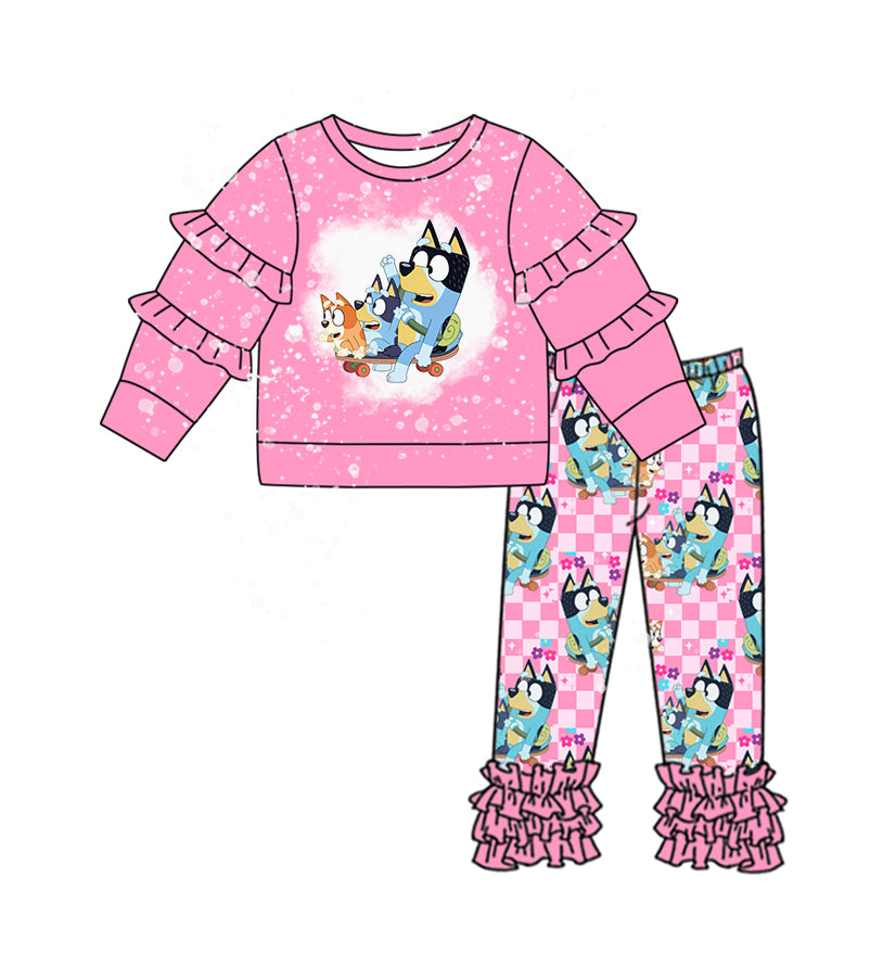 GLP2088 cartoon bluey dog girl outfit pajamas 202409 preorder sibling